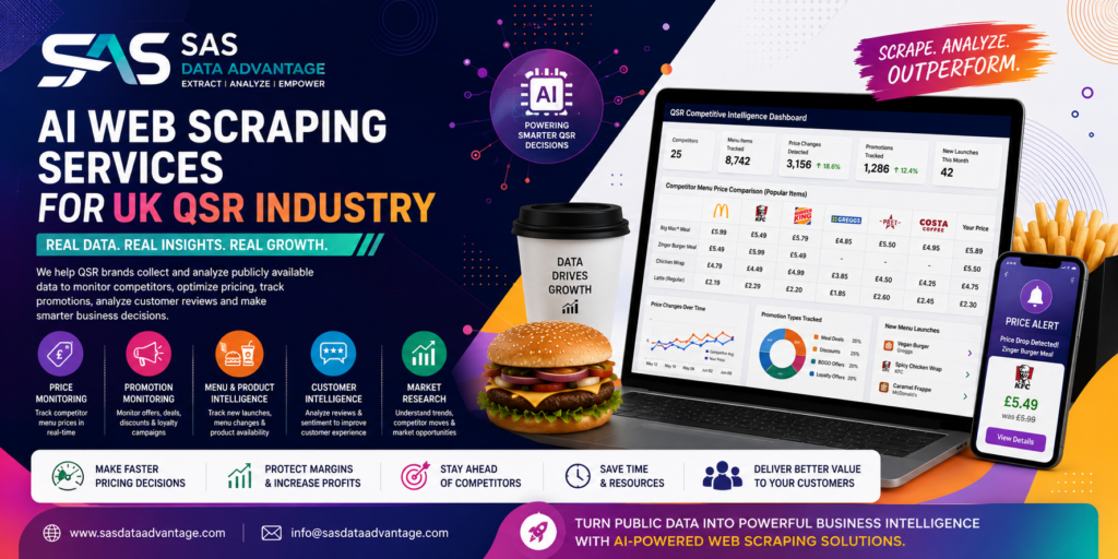 AI Web Scraping Services for UK QSR Industry: Transforming Restaurant Data into Business Growth