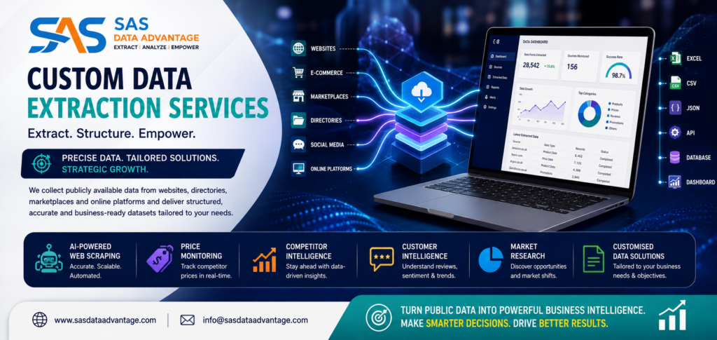 Custom Data Extraction Services: Turn Public Web Data into Business Intelligence with AI